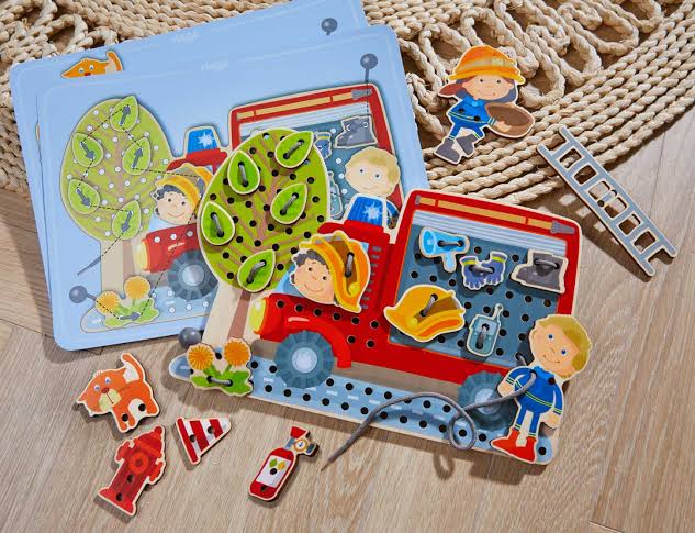 Fire Engine Rescue Themed Threading Game 